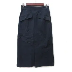 ルクールブラン le.coeur blanc タイトスカート ロング 38 M 紺 ネイビー /YI