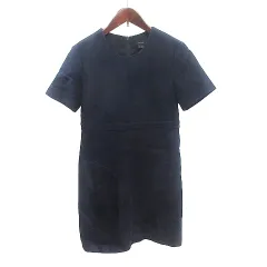 セオリー Theory ワンピース ミニ 半袖 2 M 紺 ネイビー /AU