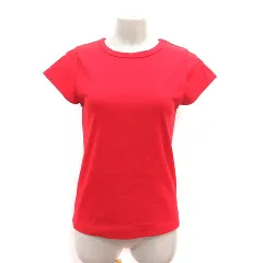 ジーナシス JEANASIS Tシャツ カットソー クルーネック 半袖 F 赤 レッド /MS
