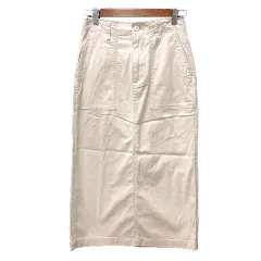 オペークドットクリップ OPAQUE.CLIP タイトスカート ミモレ ロング 36 S 白 アイボリー /MN