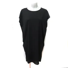 クロシェ CLOCHE ワンピース ひざ丈 フレンチスリーブ 2 M 黒 ブラック /YI