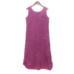 ミラオーウェン Mila Owen ワンピース ロング ノースリーブ 0 S 赤紫 パープル /MN