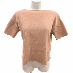 オペークドットクリップ OPAQUE.CLIP ニット カットソー ボートネック 半袖 36 S ベージュ /YK