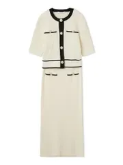 新品 [スナイデル] メタルボタンニットセットアップ SWNO254077 レディース WHT Free Size