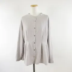 グラシア GLACIER シャツ ブラウス 長袖 グレー LL *A528