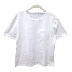 ザラ ZARA Tシャツ カットソー クルーネック フリル 半袖 S 白 ホワイト /YK