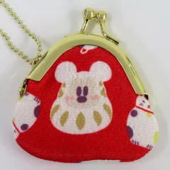 【中古】バッグ ミッキーマウス 「ミッキー＆フレンズ シークレットポーチ がまぐち チェーン付き NEW YEAR DARUMA 2026」 ディズニーストア限定