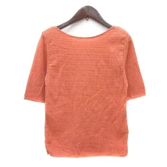 アダムエロペ Adam et Rope' カットソー クルーネック 五分袖 F オレンジ /MN