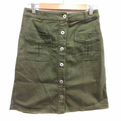 レトロガール RETRO GIRL 台形スカート ミニ M 緑 グリーン /YK