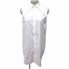 ザラ トラファルック ZARA Trafaluc シャツワンピース ミニ ノースリーブ S 白 ホワイト /YK