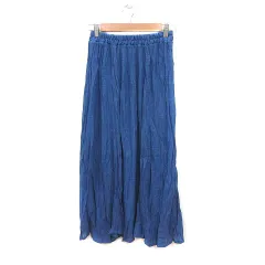 オリーブデオリーブ OLIVE des OLIVE フレアスカート ロング M 青 ブルー /MS