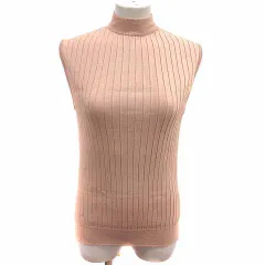 イネド INED ニット カットソー ハイネック ノースリーブ 11 L ベージュ /YK