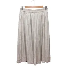 アーバンリサーチ URBAN RESEARCH プリーツスカート ロング F 白 アイボリー /MS