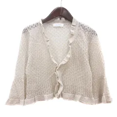 エニィスィス エニシス anySiS カーディガン ニット ラメ 2 M ベージュ /MN