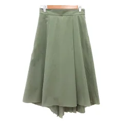 クミキョク 組曲 KUMIKYOKU フレアスカート ロング 2 M 緑 カーキ /MN