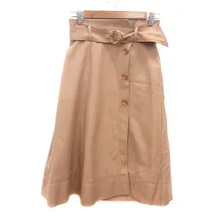 アプワイザーリッシェ Apuweiser-riche フレアスカート ミモレ ロング 1 S ベージュ /MN