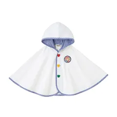 新品 [ミキハウス ホットビスケッツ] ポンチョ 男の子 女の子 ベビー 子供服 紺 フリー(70-90cm) 71-3801-493