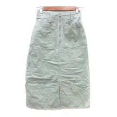 アズノウアズ ピンキー AS KNOW AS PINKY タイトスカート ミモレ ロング ＊ M 緑 ライトグリーン /MN