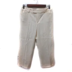 クレージュ courreges クロップドパンツ ウール 40 L 白 オフホワイト /YI