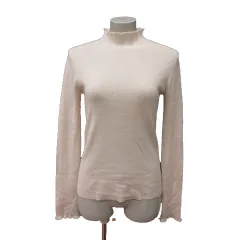 ビーミングバイビームス B:MING LIFE STORE by BEAMS ニット カットソー ハイネック リブ 長袖 白 アイボリー /MS