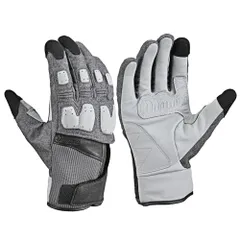 新品 デイトナ(Daytona) バイク グローブ 冬秋 革(ヤギ革) 防水 防風 ソフトプロテクター スマホ対応 握りやすい ストレッチ素材 蒸れない リブパットウィンターグローブ DG-024 グレー Mサイズ 63261