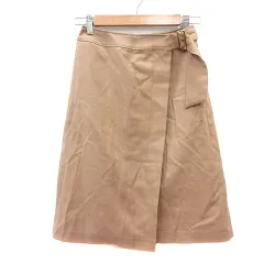 エニィスィス エニシス anySiS フレアスカート ひざ丈 ラップ風 0 XS ベージュ /MN