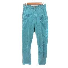 メルシーボークー mercibeaucoup テーパードパンツ ドット コーデュロイ 0 XS 水色 ライトブルー /MN