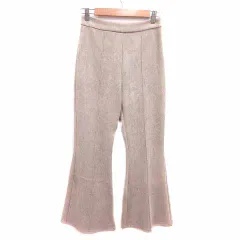 ムルーア MURUA フレアパンツ フェイクスエード F ベージュ /YK