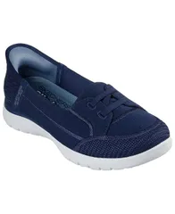 スケッチャーズ レディース シューズ スニーカー Skechers SlipIns OntheGO Flex Top Notch SlipOn Walking Sneakers from Finish Line Navy Gray グレー