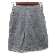 マジェスティックレゴン MAJESTIC LEGON タイトスカート ミニ ミックス柄 F 黒 ブラック 白 ホワイト /YI