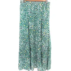 ジャーナルスタンダード JOURNAL STANDARD スカート フレア マキシ 総柄 38 緑 グリーン /RT