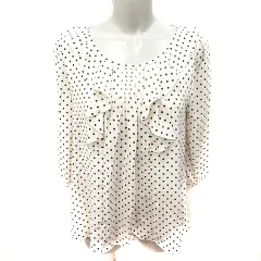 クリアインプレッション CLEAR IMPRESSION シャツ ブラウス 半袖 ドット 2 クリーム /RT