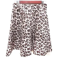 アプワイザーリッシェ Apuweiser-riche スカート フレア ミモレ ロング 総柄 2 茶 ブラウン /RT