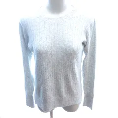 スローブ イエナ SLOBE IENA  ニット セーター クルーネック ナイロン アンゴラ混 長袖 グレー /AU