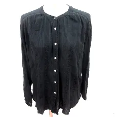 アーバンリサーチ サニーレーベル URBAN RESEARCH Sonny Label シャツ ブラウス ノーカラー 長袖 F 黒 ブラック /RT