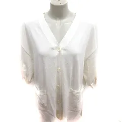 グローバルワーク GLOBAL WORK カーディガン ニット 長袖 ロング F 白 ホワイト /RT