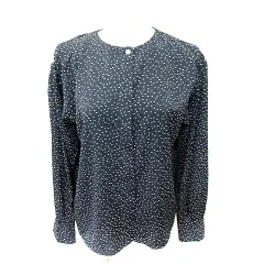 オペークドットクリップ OPAQUE.CLIP シャツ ブラウス 長袖 ドット 38 M 黒 ブラック /RT