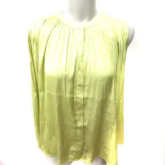 ナチュラルビューティーベーシック NATURAL BEAUTY BASIC シャツ ブラウス ノースリーブ S ライム /RT