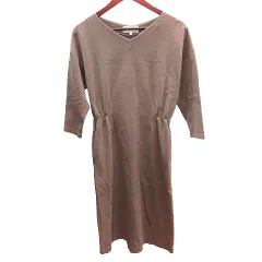 ロペピクニック ROPE Picnic ワンピース ロング Vネック 七分袖 38 M 茶 ブラウン /AU