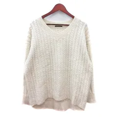 バンヤードストーム BARNYARDSTORM ニット セーター Vネック 長袖 ケーブル F 白 アイボリー /MN