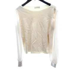 プロポーション ボディドレッシング PROPORTION BODY DRESSING ニット カットソー 切替 長袖 F ベージュ /AU