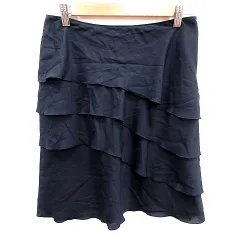 プロポーション ボディドレッシング PROPORTION BODY DRESSING スカート フレア ひざ丈 3 紺 ネイビー /RT