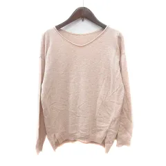 シェトワ Chez toi ニット カットソー 長袖 ベージュ /MN