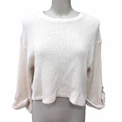 ザラ ZARA ニット カットソー 長袖 S 白 ホワイト /YK