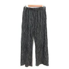 フリフル FRIFUL ワイドパンツ イージー ストライプ XL 黒 ブラック グレー /MS