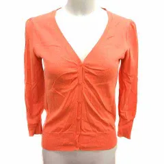ヴェールダンス Vert Dense カーディガン ニット Vネック 長袖 2 M オレンジ /YK