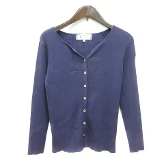 ロペピクニック ROPE Picnic カーディガン ニット リブ 38 M 紫 パープル /MN