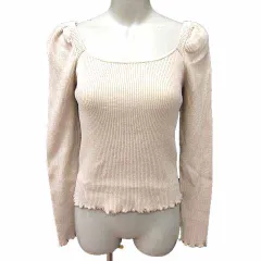 フーズフーチコ who's who Chico ニット カットソー 長袖 F アイボリー 白 ホワイト /YK