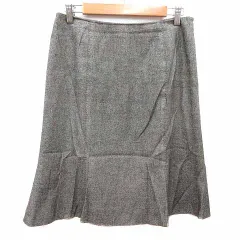 23区 オンワード樫山 マーメイドスカート ひざ丈 ウール 42 XL グレー /YK