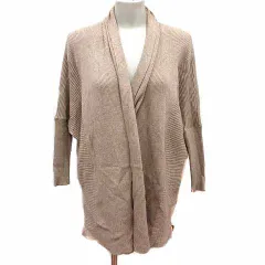 ザラ ZARA KNIT ロングカーディガン ニット 前開き ドルマンスリーブ 長袖 S ベージュ /YK